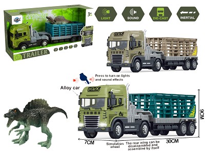 1:24 Friction power die cast car with sound and light   Spinosaurus 