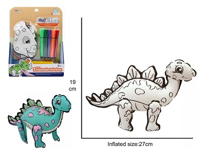 DIY Inflatable colored drawing-Stegosaurus