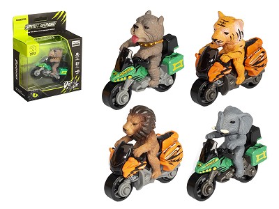 1:64 Die cast dinosaur motorcycle (4 ASST.)